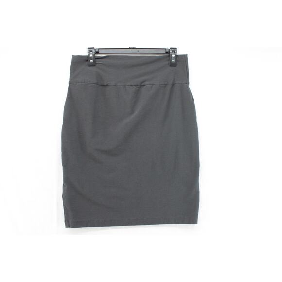 Eileen Fisher Dark Gray Pencil Skirt Womens M Stretch Capsule Goth Minimalist - Picture 1 of 6